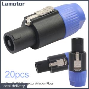 [Vktech] 20 Pcs Audio Cable Adapter Connectors 4 Pole Audio Speaker Plug Twist Lock NL4FC Speaker Connector