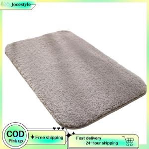[Jocestyle Outdoor Mall] 50x80cm Fluffy Home Carpets Long Hair Bathroom Rug Plush Thickened Floor Mat Plain Solid Color Soft And Comfortable for Bathroom