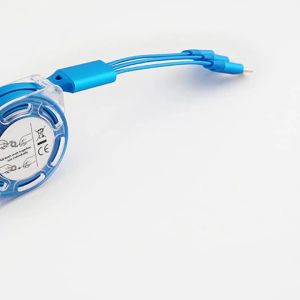 AU One-to-three data cable 1.5 Miga 3-in-1 retractable charging cable new aluminum alloy multi-functional fast charging cable