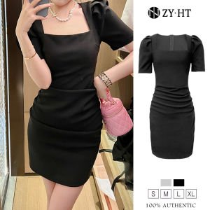 ZY.HT EraVogue เดรสผู้หญิง เดรสสีดำ เดรสสีขาว เดรสไปงานแต่ง เดรสผ้าฝ้าย เดรสทำงาน เดรสออกงาน เดรสเซ็กซี่ เดรสเกาหลี ชุดออกงาน พร้อมส่ง 20083