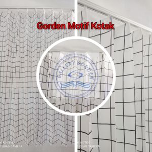 Gorden Plisket Motif Kotak Polymicro: Solusi Gorden Jendela & Pintu