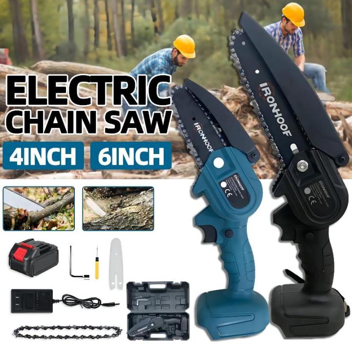 6 inch Cordless Chainsaw Portable Rechargeable Chainsaw Mini Handheld ...
