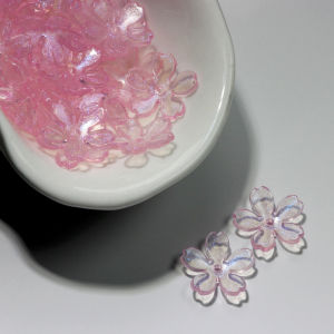 DIY hoa 5 cánh 3D bằng acrylic trong suốt 18mm phụ kiện trang sức thủ công tự làm