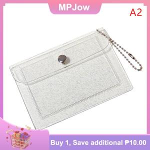 【MPJow】 1pcs Transparent PVC Coin Purse with Keyring For Girls Cute Small Wallet ID Card Holder Business Card Purse