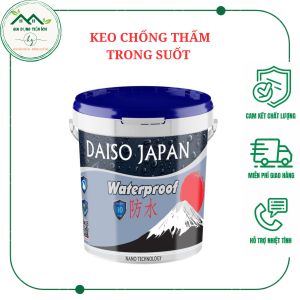Hộp 5kg - DAISO - Keo chống thấm Nhật Bản Chính hãng - Chống thấm hiệu quả Vết nứt tường trần nhà mái nhà sân thượng