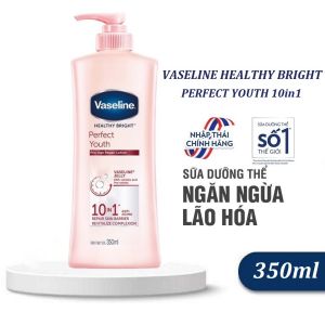 Sữa Dưỡng Thể Vaseline 10in1 Ngăn Ngừa Lão Hoá  Sáng Da 10 Lợi Ích Vaseline Healthy Bright - Perfect Youth Pro-Age Repair Body Lotion
