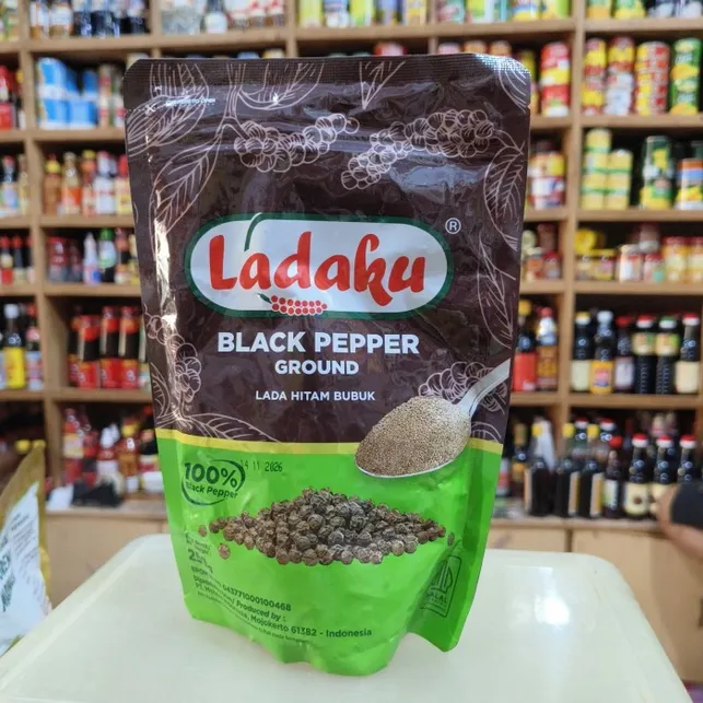 LADAKU BLACK PEPPER BUBUK MERICA HITAM 250 GRAM 1 POUCH FUN CORNER
