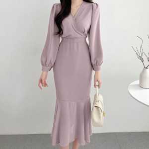[FTMHN] - Longdress Wanita / Longdress Diona / Dress Kondangan / Dress Wanita Kekinian / Dress Korean Style / Baju Dress / Dress Lengan Panjang / Longdress Korean Syle / Dress Wanita / Dress Casual / Longdress Wanita Kekinian Terbaru