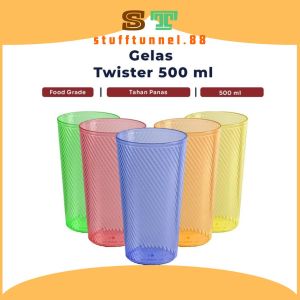 Gelas Twister 500 mL Ori Bisa Untuk Jus  Teh  Dll Gelas / Cangkir Termurah Dan Premium