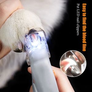 Professional Pet Nail Clipper Pet Dog Cat Nail Toe Claw Clippers Led Light Nail Trimmer For Animals