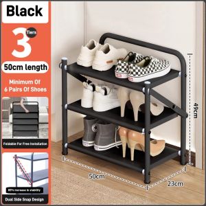 [SG Stock]Installation Free Shoe Cabinet Foldable Shoe Rack Space-Saving Shoe Organizer Shoe Storage Lightweight