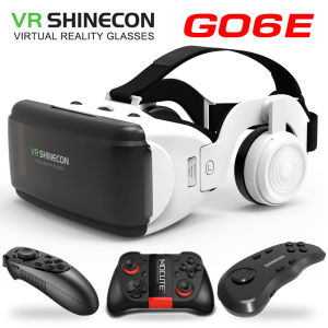 3D Box Shinecon Google Cardboard VR Box Headset Virtual Reality Glasses For 4.7-6.53 Inch SmartPhones