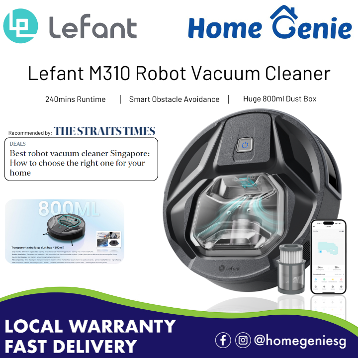 Lefant M320 Robotic Vacuum Thin, 6000Pa Strong Suction