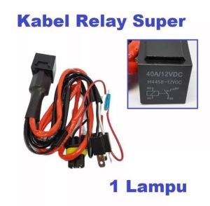 KABEL RELAY HID BILED MOTOR 1 LAMPU H4