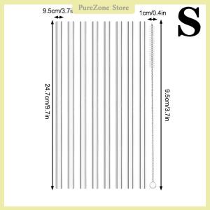 [PureZone] 6 Pack Replacement Straws Compatible Stanley 40oz Tumbler Plastic Clear Reusable For Travel Tumbler Ice Cup Straw Set