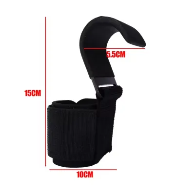 2PCS Pull Up Assist Hook Fitness Instrument Strength Assist with Hook Barbell Hard Pull Anti Slip Double Hook Fitness Wrist Guard