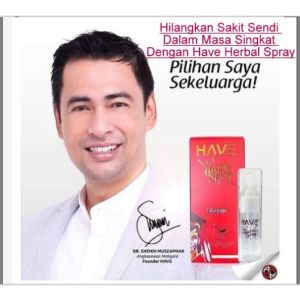 have herbal spray untuk lutut dan sendi Original HQ 30ml / Nano spray joint care for fast result / krim sakit sendi kaki by Sheikh Muszaphar