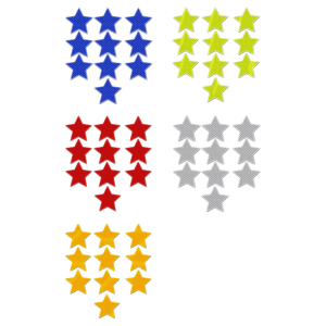 10Pieces High Visibility Reflective Star Car Stickers Warning Tapes Adhesive Waterproof for Bikes Truck Motorcycle