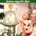 Angel Christmas Tree Topper with Lights and 40-Inch Extension Cord, Lighted Tree Toppers Christmas Decorations, Elegant and Durable, Perfect for Holiday Home Decor and Gifts, White, WOKEISE. 