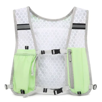 Running Hydration Vest Backpack For Men Women With Pockets Running Water Bottle Storage Vest Waterproof Breathable Adjustable Outdoor Marathon Jogging Training Hiking Workouts Multifunctional Water Chest Pack
