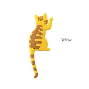 New Fashion Cute Creative Multifunction Cat Magnetic Wall Mount Hook Refrigerator Sticker Fridge Magnet Decor Hanger Holder Hook
