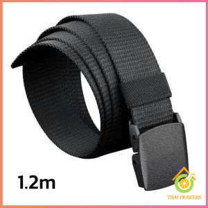 Thai Pioneers เข็มขัดหัวพลาสติก ความยาว 120 cm สายไนล่อน ไม่ต้องเจาะรู เเข็มขัดแฟชั่น belt