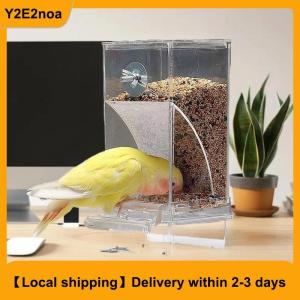 【Local shipping】 Large Capacity Bird Feeder Box Anti-Splash Bird Food Dispenser Durable Parrot Feeding Box For Small Medium Birds
