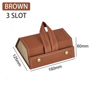 Portable Glasses Storage Box Retro Multi-grid Book Scroll Type Sunglasses Organizer Holder Multi-slot Storage Display for Travel PU Leather Glasses Case Box Home Storage