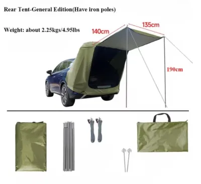 Hewolf High-Quality Waterproof SUV Roof Tent with Silver Coated Sunscreen for Outdoor Camping