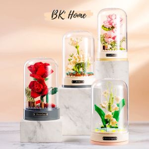 Đồ chơi lắp ráp DIY hộp nhạc hoa có chuyển động hãng Jaki