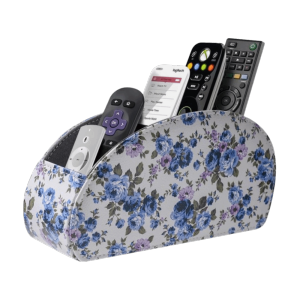 YUANZ Universal Remote Control Holder PU Leather Modern  Storage Box Shelf Cable Management Remote Control Organizer