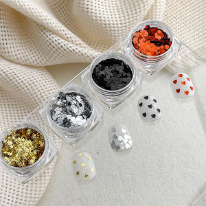 YAFEN แผ่นสะท้อนแสงแวววาวติดเล็บรูปดาวเลเซอร์แบบโฮโลแกรมสำหรับตกแต่งเล็บด้วยเลื่อมสีทองแวววาวขนาดผสมดีไซน์แบบ DIY