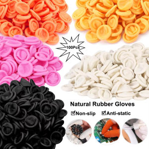 100pcs Disposable Latex Finger Cot Rubber Fingertips Gloves Nonslip Anti-static Fingertip Protector