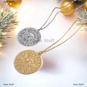 [COD] Auto Stuff สร้อยคอทองโจรสลัดแห่งแคริบเบียนแอซเท็กจี้หัวกะโหลกย้อนยุคสร้อยคอฮิปฮอปพังค์