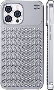 Aluminum Alloy Cooling Hollow Metal Case For iPhone 16 14 13 12 Pro Max 15 Plus Fragrance Rimless Shockproof Cover Aromatherapy