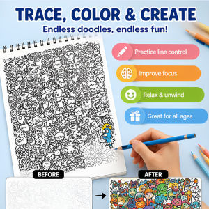 JMY Line Art Tracing Paper Simple Drawing Sketch Practice Paper Kids Drawing Copybook Easy Drawing Practice Pad Beginner Art Supplies Creative Sketch Pad