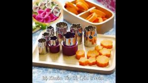 Bộ dụng cụ cắt tỉa rau củ quả 8 món nhiều kích thước khác nhau giúp dễ dàng tạo hình các món bánh