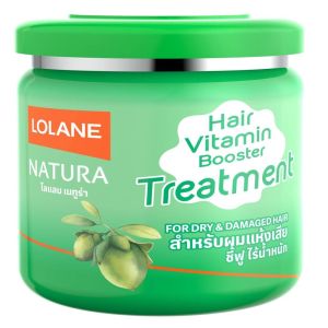 Lolane Natura Hair Treatment for Dry & Damaged jojoba oil& silk protein+biotin โลแลน เนทูร่า ครีมหมักผมส่วนผสมโจโจบาออยและโปรตีน