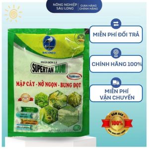 Phân bón hòa tan SUPERTAN XANH 50gr – Đạm cao lá xanh dày cây khỏe mạnh - BACONCO
