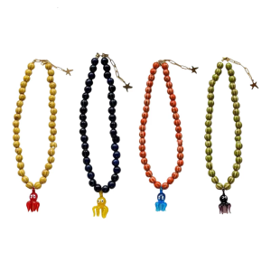 สร้อยคอลูกปัดเซรามิกรูปปลาหมึกสีสดใสสร้อยคอแก้วของขวัญที่ทันสมัยสำหรับวันครบรอบวันเกิด