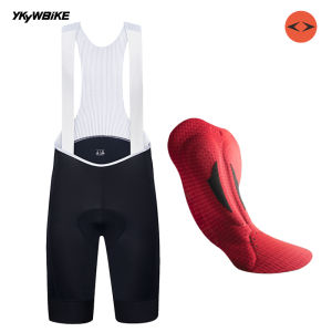 YKYWBIKE Cycling bib shorts road MTB Cycling Bottom With Elastic Interface® Cushion Cushion Long Distance Pad Mens