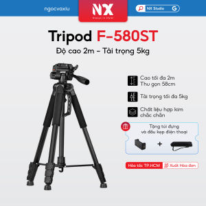 Tripod cao cấp F-580ST kích thước tối đa 2m chịu tải 5kg tương thích với hầu hết máy ảnh