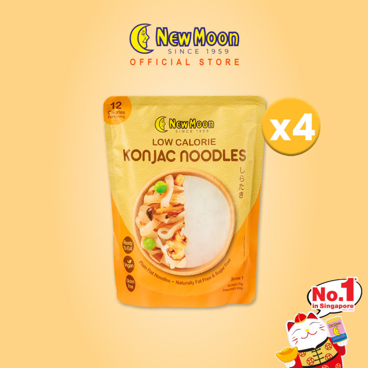 Bundle of 4] New Moon Low Calorie Konjac Noodle 270g - Plain