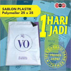 (Isi 100 pcs) Sablon Plastik Packing Olshop Uk. 25cm x 35cm Plastik Packing - POLYMAILER