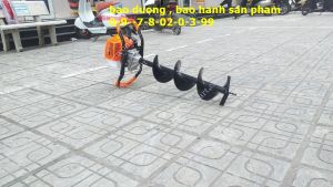 Máy đào hố trồng cây động cơ 2 thì máy lắp sẵn mũi rộng 20cm dài 80cm