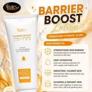 BMRS Barrier Boost Niacinamide + Ceramide Body Lotion SPF30 100ml | Soothing & Moisturizing Body Lotion with Niacinamide and Ceramide | Helps Strengthen Skin Barrier Hydrate Dry Skin & Improve Skin Texture | Lightweight Non-Greasy Formula for Daily Use