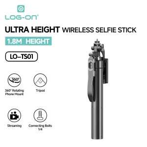 LOG ON WIRELESS SELFIE STICK 180CM ULTRA HEIGHT LO-TS01 TONGSIS BLUETOOTH TRIPOD BLUETOOTH