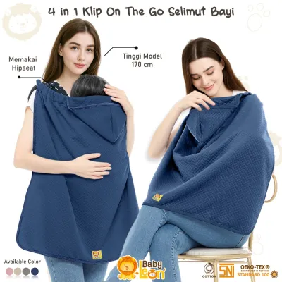 4in1 BABY LEON Selimut Bayi Newborn Blanket On The Go Selimut Hoodie Klip Baby Selimut On The Go Baby Blanket Hoodie BS-338 Selimut Stroller Penutup Stroller Cover Asi Ibu MenyusuiI