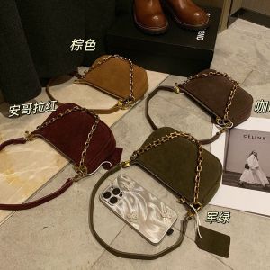 [hot sale] Suede matte leather chain Underarm mahjong bag Crossbody bag Mobile phone bag