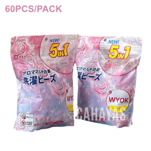 [Msia Stock][60PCS/PCK] JAPAN 5-IN-1 Concentrated Laundry Detergent Cloth Tough Stain Remover Laundry Pod 洗衣液 洗衣凝珠
